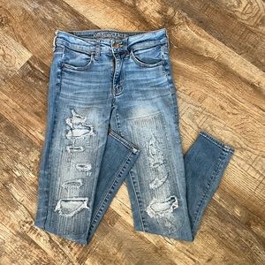 American Eagle distressed skinny jeans